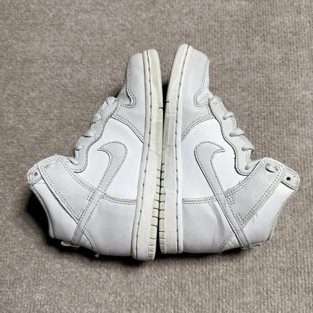 Nike Dunk High Retro White Vast Grey Toddler Kids 11C DD2314-101 GUC Grey White
